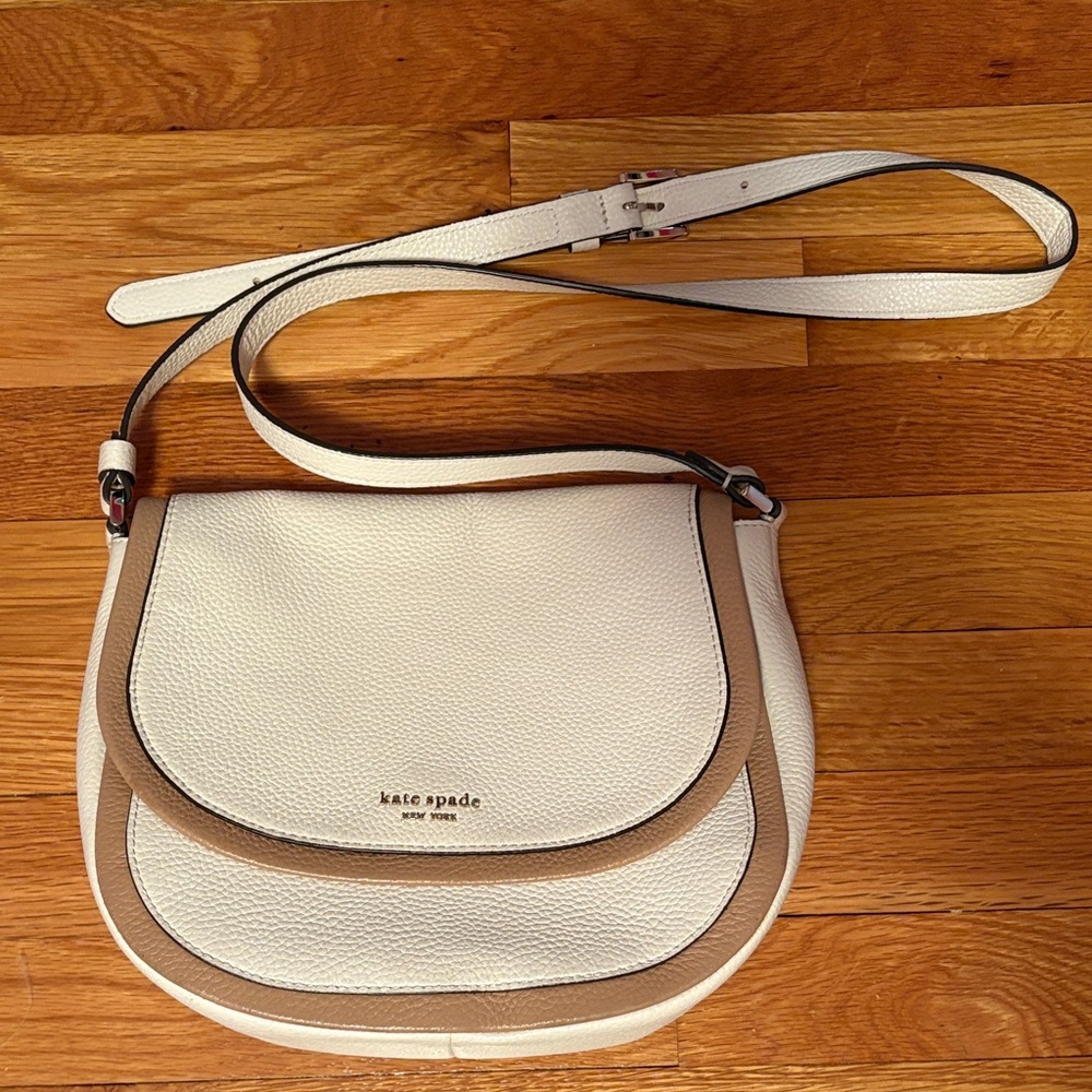 Kate Spade Cream and Tan Crossbody Bag
